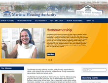 Tablet Screenshot of mariettahousingauthority.org